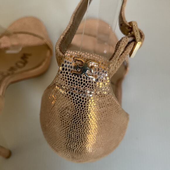 Sam Edelman Strappy  Rose Gold  High Heel Sandals Size 8.5 M Leather Upper - Picture 6 of 11